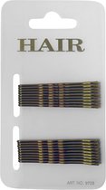 Haarspeld - Haarschuifje 5.0cm Basic Effen - Goud/Bruin - 18 stuks
