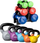 Dumbbell set - Kettlebell set - volledige starters uitrusting