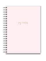 Stationery & Gift | Notitieboek 'my Notes' | Roze A5 Notitieboek met elastiek!