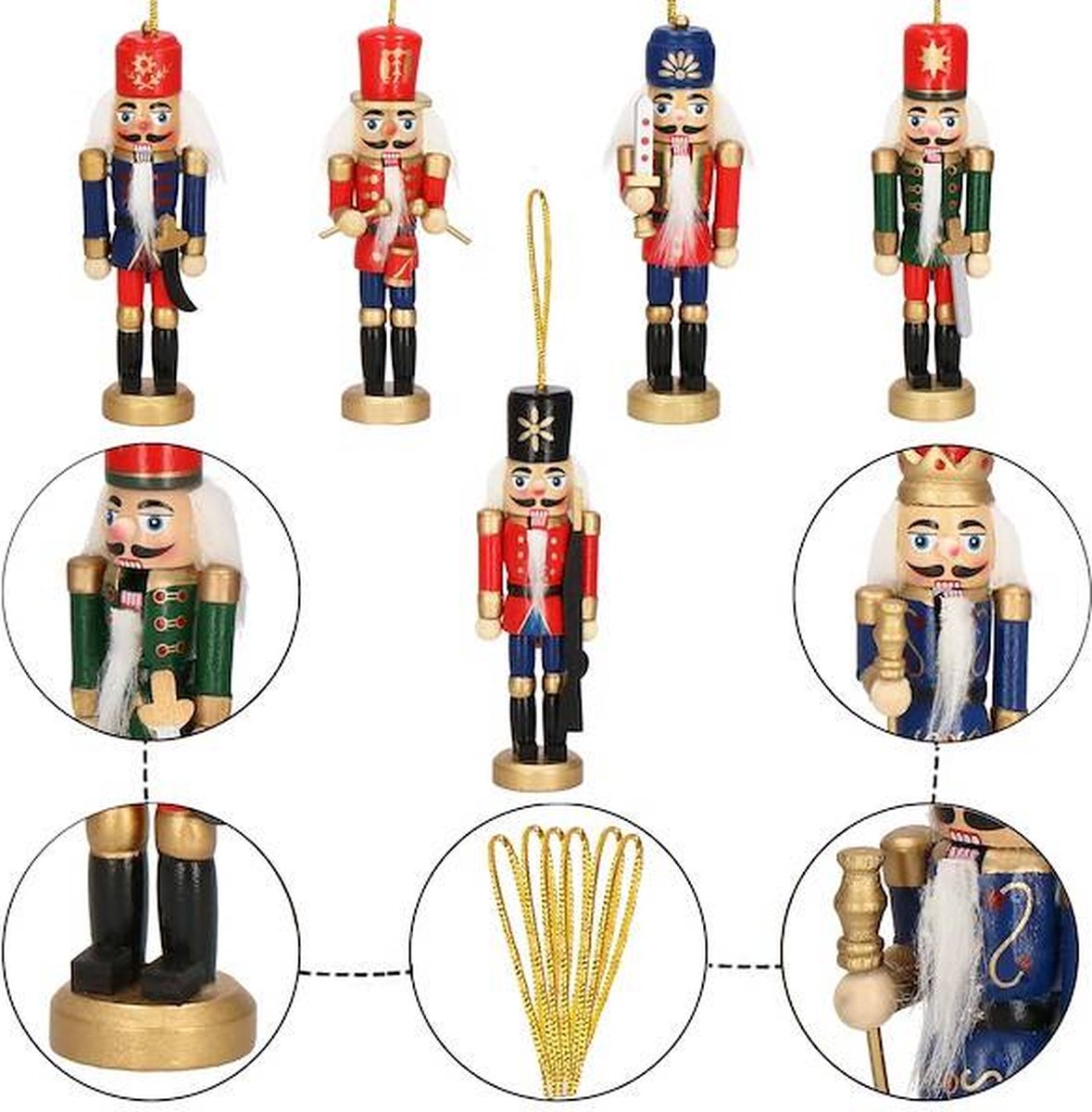 Soldat Casse-noisette En Bois 38 Cm - Décoration De Noël Traditionnelle Et Festive - Style Classique