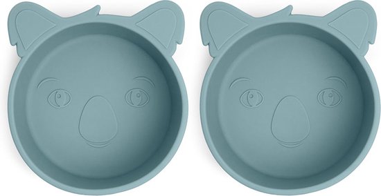 Bols en Siliconen Alex Koala antidérapant 2 pièces - plomb