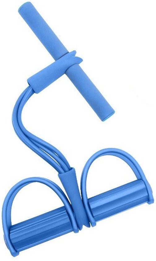Bande De Résistance à Pédale Avec Poignées – 54 Kg – Entraînement Complet Jambes, Bras, Abdos, Dos – Plateaux En Mousse – 72 X 30 Cm – À Domicile
