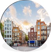 Wall Circle - Wall Circle - Canal Houses Amsterdam - Aluminium - Dibond - ⌀ 90 cm - Intérieur et extérieur