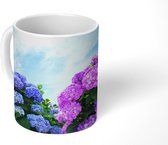 Mok - Hortensia voor blauwe lucht - 350 ML - Beker