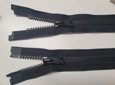 YKK - DUBBEL DEELBARE RITS - ZWART - 75 CM - BLOKTANDJES.