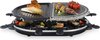 BCC Gourmet & Steengrill - 8 personen - Raclette 2-in-1 - Voor steengrillen en gourmetten - Zwart