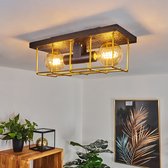 Belanian.nl -  industrieel Vintage Top plafondlamp zwart, goud, 2 lampen - modern retro Plafondlamp  -  Scandinavisch Boho-stijl  E27 fitting  Plafondlamp -  Studeerkamer Plafondla