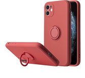 Apple iPhone 13 Pro Back Cover | Telefoonhoesje | Ring Houder | Licht Rood