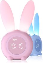 Pink Bunny alarmklok | Nachtlamp | Slaaptrainer