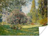 Poster Landschap het Parc Monceau - Schilderij van Claude Monet - 80x60 cm
