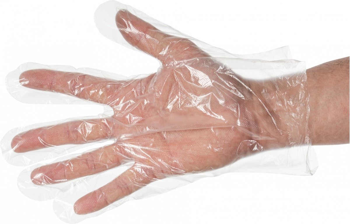 200PCS Gants Jetables en Plastique, Jetables en polyéthylène Gants