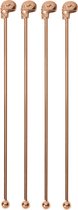 Paderno Drink Stirrers Skull 18,5 cm 4 St. Copper (roerstaafjes)