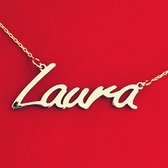 Naamketting - Goud - 14 karaats - (Naamplaat inclusief ketting)