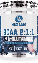 Bcaa 2:1:1 + L-Glutamine 300 gram | Ter ondersteuning van de spieropbouw/spierkracht/spiermassa