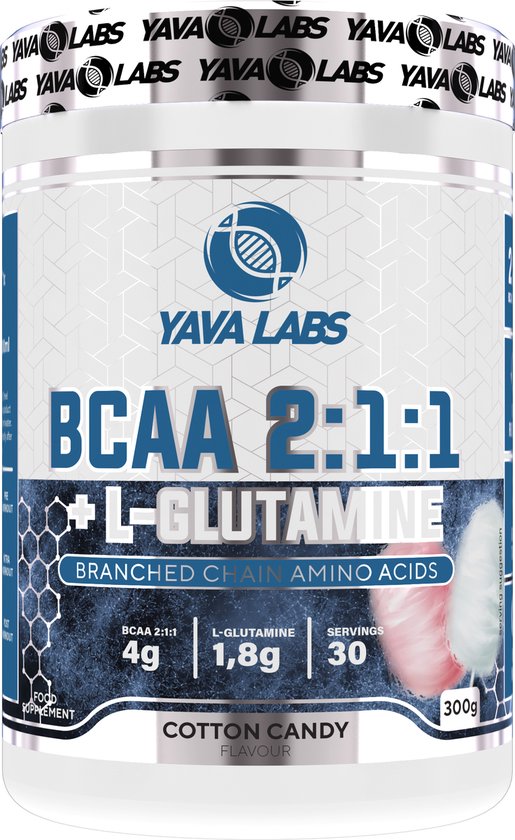 Yava Labs BCAA 2:1:1 + L-GLUTAMINE Coton Candy 300 GR
