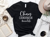 Lykke Chaos Coordinator | Moeder T-Shirt | 100% Katoen | Zwart Katoen| Maat S