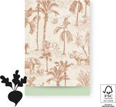 Inpakzakjes - Verjaardag Jungle  | 17x25CM - 20 stuks | Vintage Jungle | Dieren | Verpakkingszakjes | Cadeauzakjes | Inpakken Kinderen | Inpakpapier | Verpakkingsmateriaal | Verpak