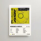 Post Malone Poster - Beerbongs & Bentleys Album Cover Poster - Post Malone LP - A3 - Post Malone Merch - Muziek