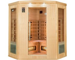 Infraroodsauna (hoeksauna) - Appolon 3C - 3 tot 4 personen - Canadees sparrenhout - LED verlichting - Muziekaansluiting - En meer
