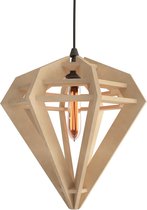 DECOBEL | DECO-VILT | Diamant | Maat L | Hanglamp - E27 - Woonkamer - Eetkamer - Duurzaam - Petfles - Industrieel | Vanille 06