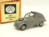 Citroën 2CV Sahara 4X4 (Grijs) (8 cm) 1/43 Norev - Inclusief Showcase (Modelauto - Schaalmodel - Miniatuurauto)