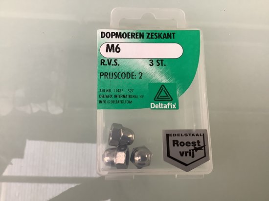 Zeskant-dopmoeren, hoge vorm, DIN 1587 staal of rvs | KIPP NL