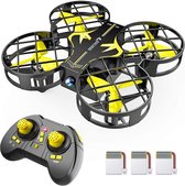 Snaptain H823H Mini Drone - Draagbare Mini Drone - 3 Versnellingen en Inclusief Afstandbediening - 3 Batterijen Inbegrepen voor de drone - geel