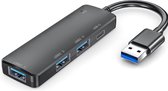 Sounix USB 3.0 HUB - USB Splitter - USB Hub - 4 Poort - USB 3.0 - USB C DATA - Zwart