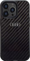iPhone 13 Pro Backcase hoesje - Audi - Effen Zwart - Carbon
