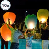 10 x Gekleurde Wens Ballon vliegende papieren ufo zweef lantaarns wensballonnen  wens ballon wensballon: VOLANTERNA®