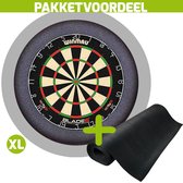 Winmau Blade 6 + Rubberen Dartmat 90*250 + Dartbordverlichting Basic XL (Grijs)