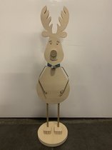 Rudolf het Rendier - Hout - Kerst Decoratie - Kerst Cadeau