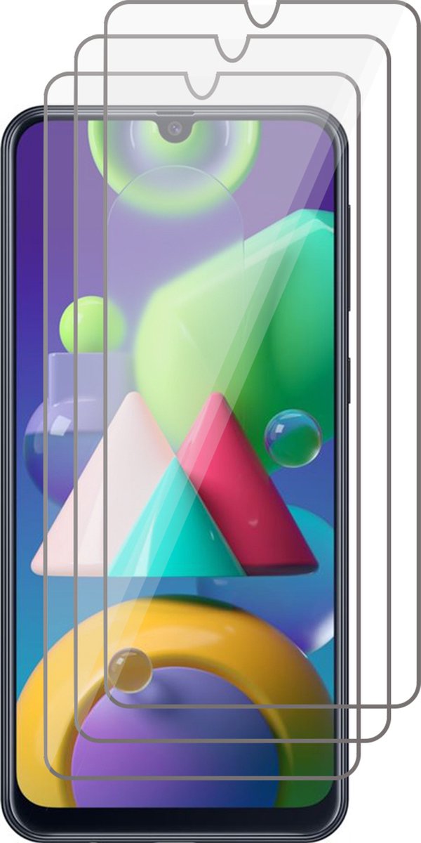 Screenprotector geschikt voor Samsung M21 - Beschermglas Screen Protector Glas - 3 stuks