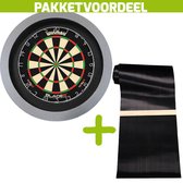 Winmau Blade 6 + Rubberen Dartmat 60*300 incl Oche + Dartbordverlichting Basic (Grijs)