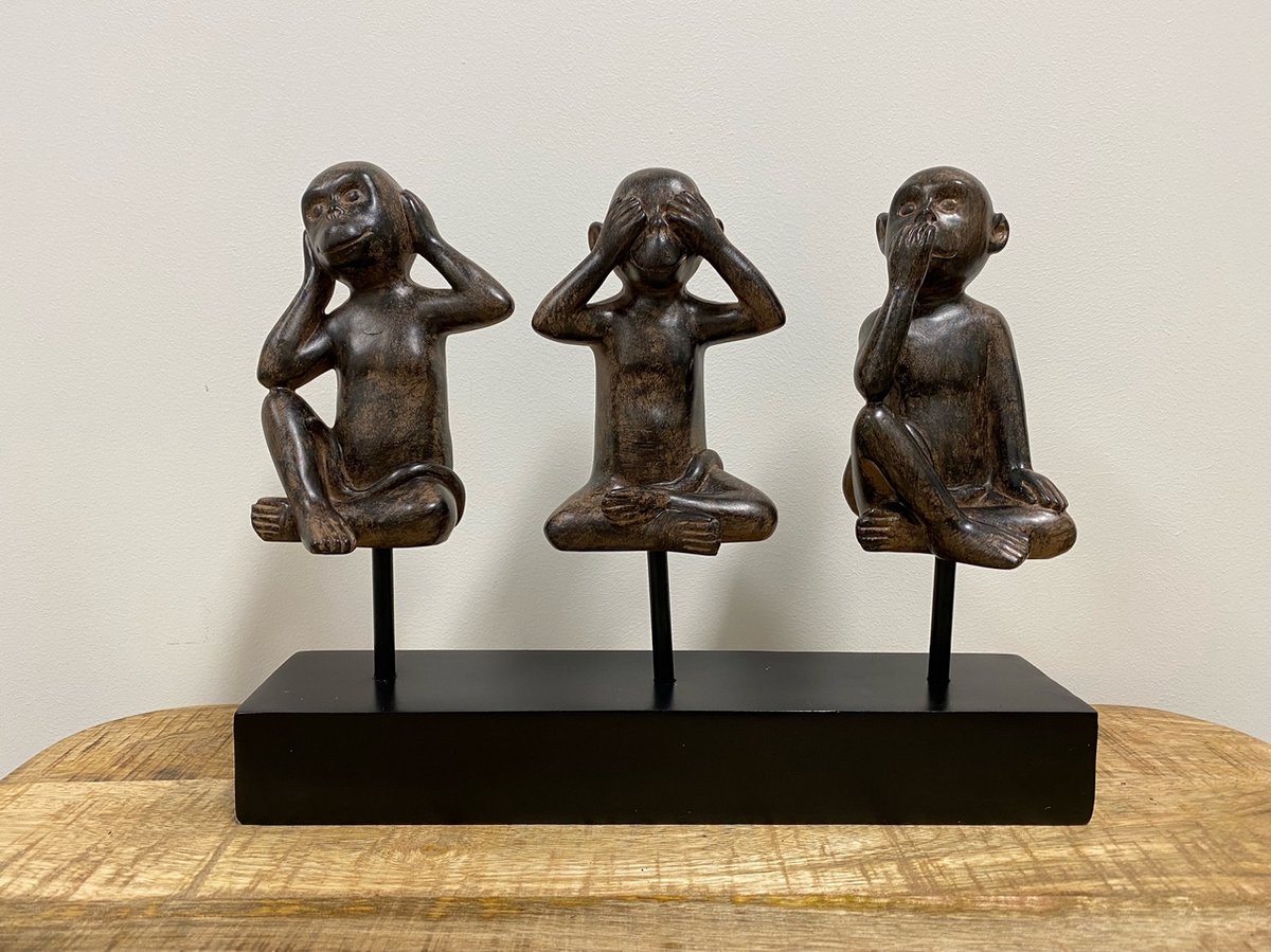 Beeld Aapjes horen, zien, zwijgen | bol.com