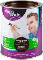 Decomode lak sneldrogend hoogglans diep bruin verf 750ml