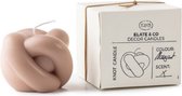 Elate & Co | Knot kaars | Geknoopte kaars | Knotted candle | Nougat | 5 x 5 cm | Figuur | 1 stuk