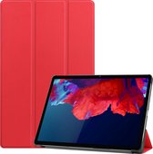 Hoesje Geschikt voor Lenovo Tab P11 Hoes Case Tablet Hoesje Tri-fold - Hoes Geschikt voor Lenovo Tab P11 Hoesje Hard Cover Bookcase Hoes - Rood