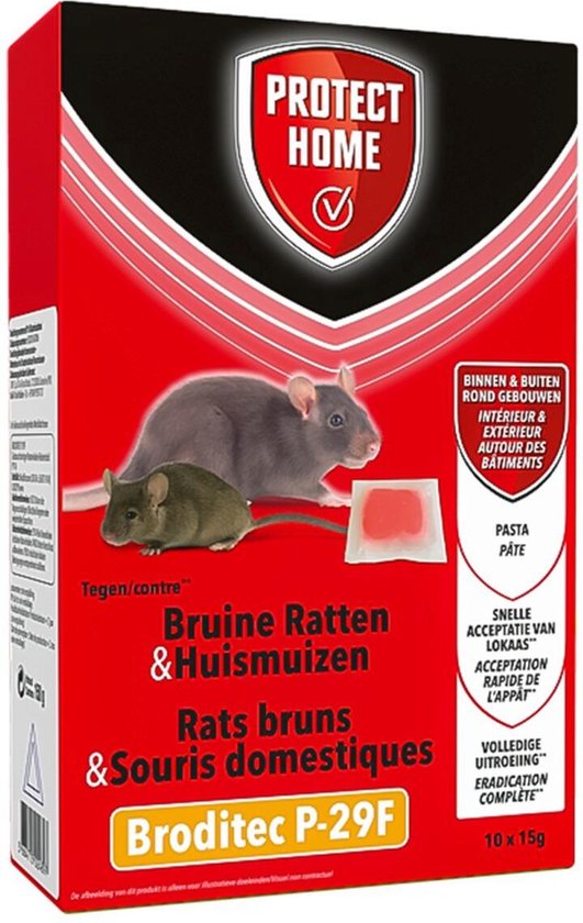 Protect Home Broditec P-29F Tegen Bruine Ratten & Huismuizen