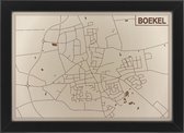 Houten stadskaart van Boekel