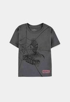 Marvel SpiderMan Kinder Tshirt -Kids 122- Web-slinger Grijs