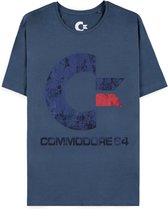 Commodore 64 Heren Tshirt -XL- Tonal Logo Blauw