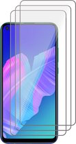 Screenprotector geschikt voor Huawei P40 Lite E - Screen Protector Glas - 3 stuks