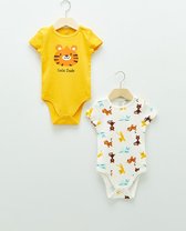 Baby 2-delige rompertjes set - Leeuw - Little Dude