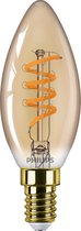 Philips MASTER Value LEDcandle E14 Vintage Filament Goud 2.5W 136lm – 918 | Beste Kleurweergave - Dimbaar - Vervangt 15W