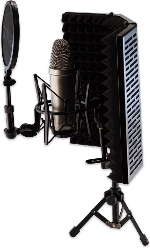 Aardrijkskunde Onbevreesd boog Brute Strength - Microfoon reflectiefilter met standaard - Reflectiescherm  - Microfoon... | bol.com