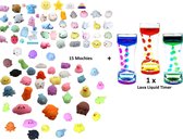 15 x Mochies  met Lava Liquid Timer Fidget-  MOCHIE  - Pop It Groot - fidget toys pakket