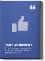 Walljar - Mark Zuckerberg - Muurdecoratie - Canvas schilderij