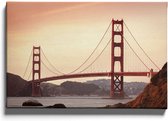 Walljar - San Francisco - Golden Gate Bridge II - Muurdecoratie - Canvas schilderij