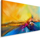 Schilderij - Kleurrijke Abstractie, Multikleur, Premium Print